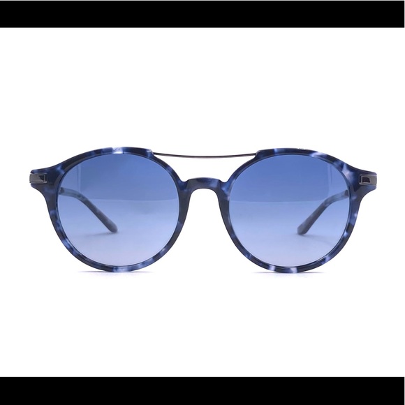 Versace 1969 Round Acetate Sunglasses - Polarized lens Metal Bridge Bar - Picture 2 of 10